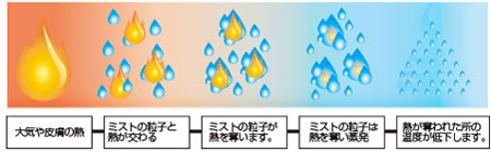 気化熱作用の図の写真